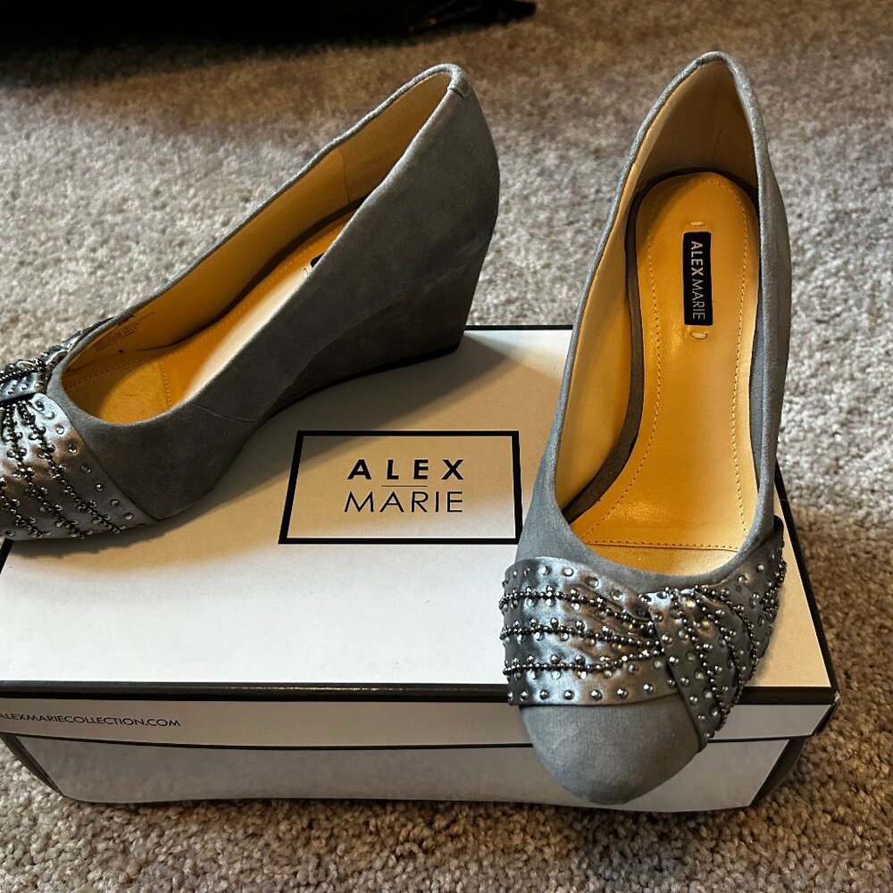 Grey Wedge Heel